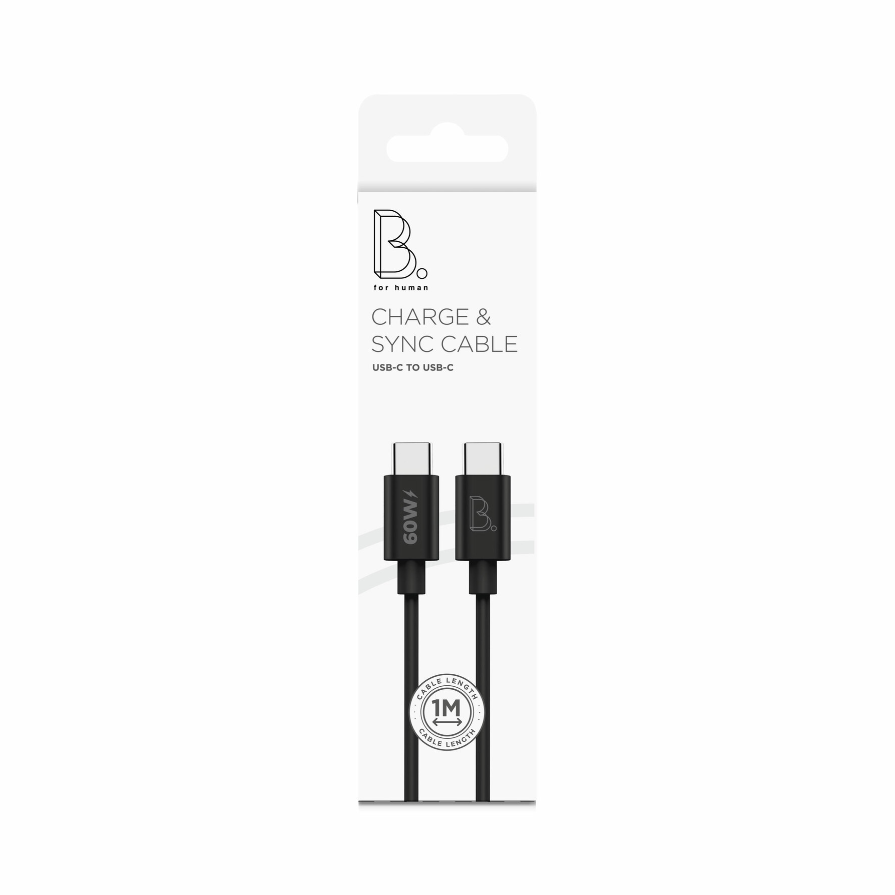 B.On Cable USB-C to USB-C 1m Black - przewód USB-C