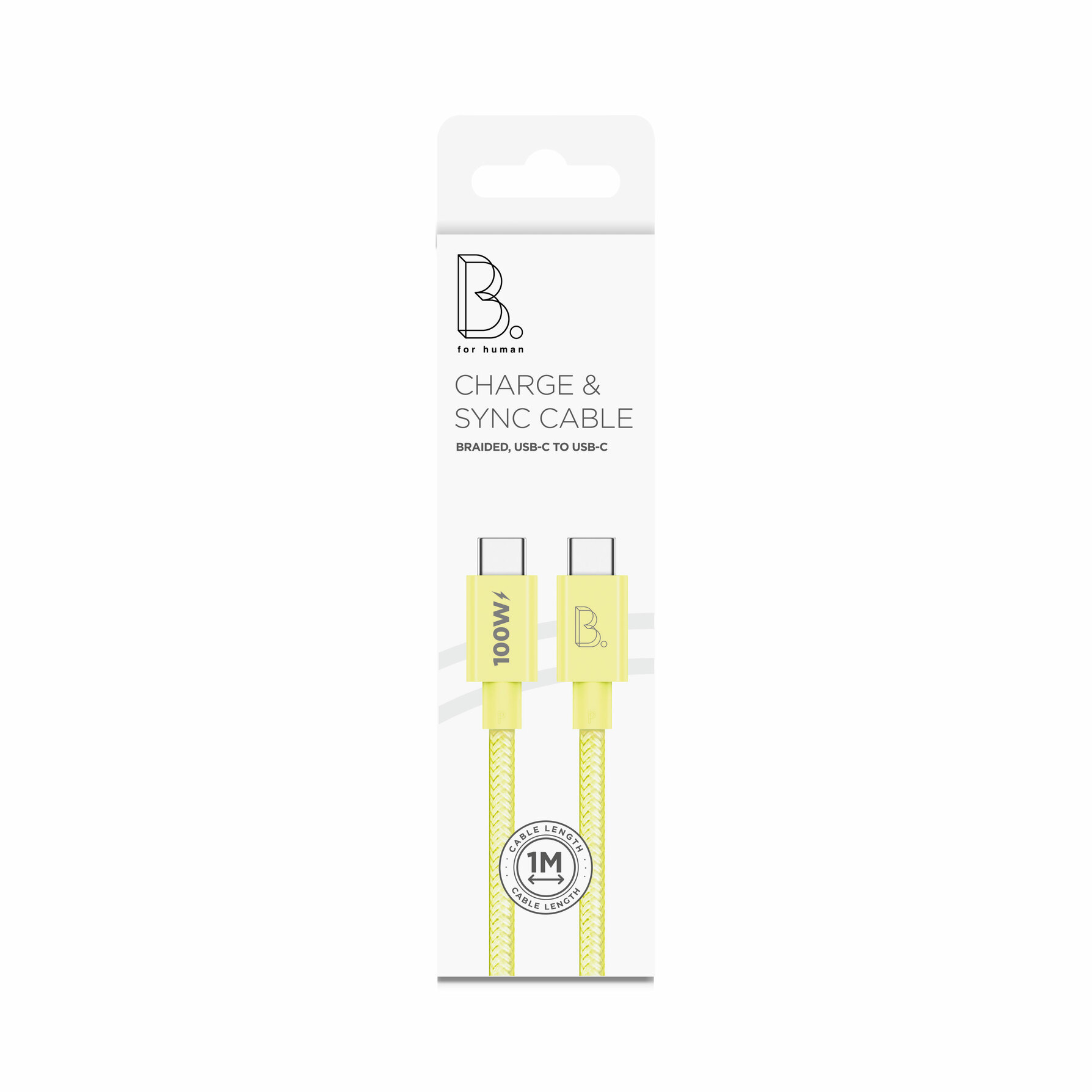 B. On Nylon USB-C to USB-C 1m Yellow - przewód USB-C