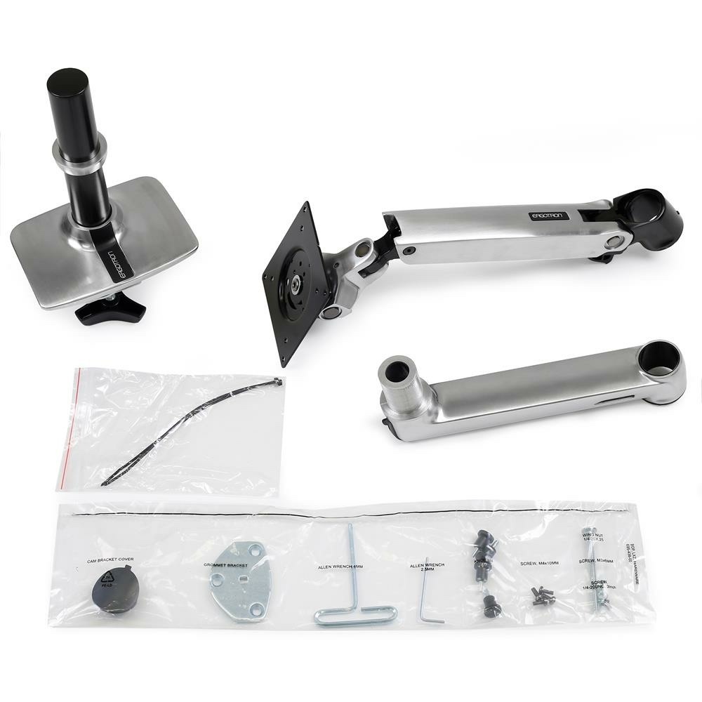 Zdjęcie do “Ergotron LX Desk Monitor Arm Polerowane aluminium - uchwyt biurkowy do monitora”.