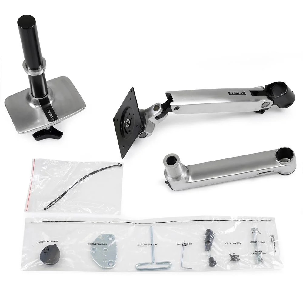 Ergotron LX Desk mount Arm Polerowane Aluminium - uchwyt biurkowy do monitora z wysokim punktem montażowym