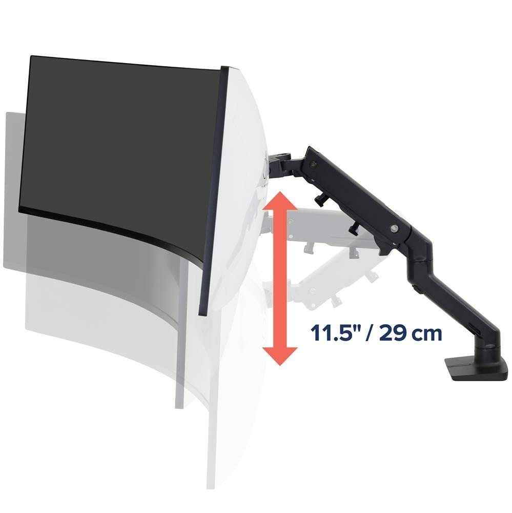 Ergotron HX Desk Monitor Arm with HD Pivot Czarny - uchwyt biurowy do monitorów panoramicznych