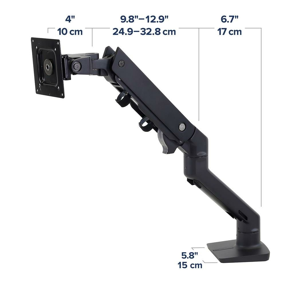 Zdjęcie do “Ergotron HX Desk Monitor Arm with HD Pivot Czarny - uchwyt biurowy do monitorów panoramicznych”.