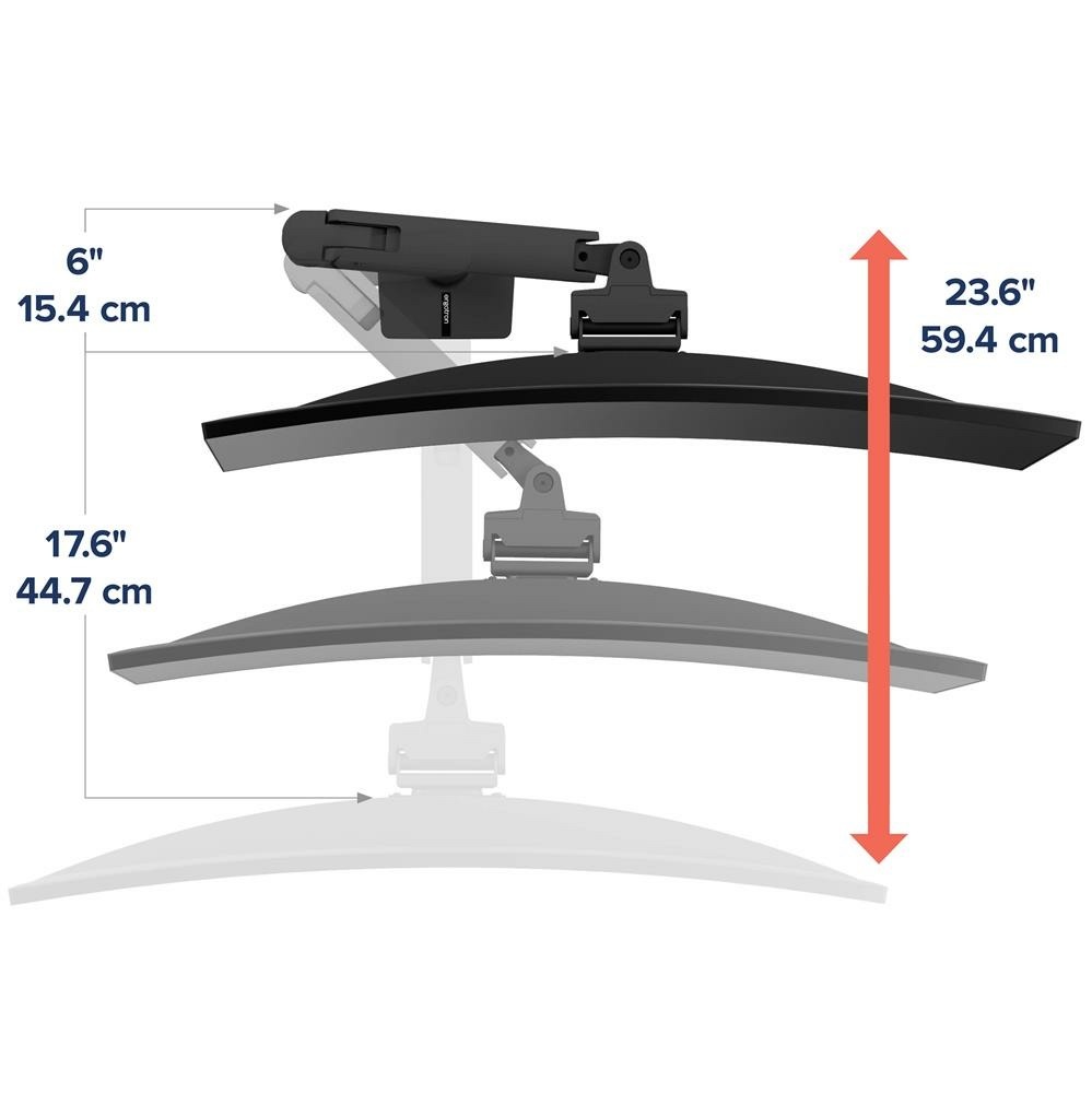 Ergotron HX Desk Monitor Arm with HD Pivot Czarny - uchwyt biurowy do monitorów panoramicznych