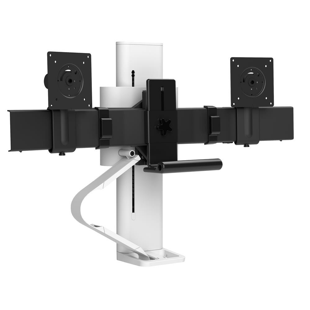 Ergotron TRACE Dual Monitors Biały - uchwyt biurkowy na dwa monitory