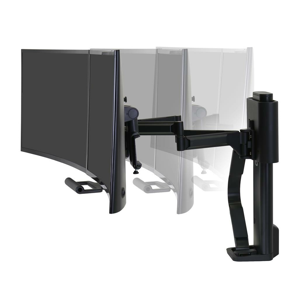 Ergotron TRACE Dual Monitors Czarny - uchwyt biurkowy na dwa monitory