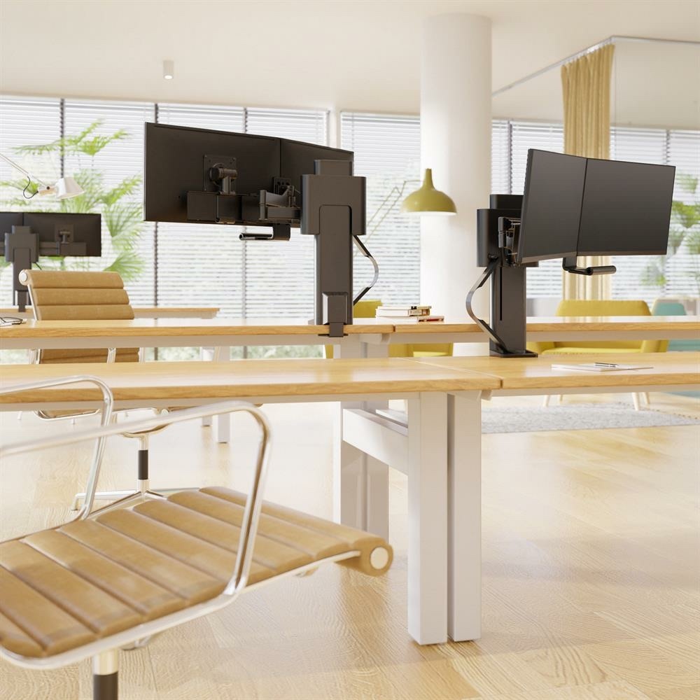 Ergotron TRACE Dual Monitors Czarny - uchwyt biurkowy na dwa monitory