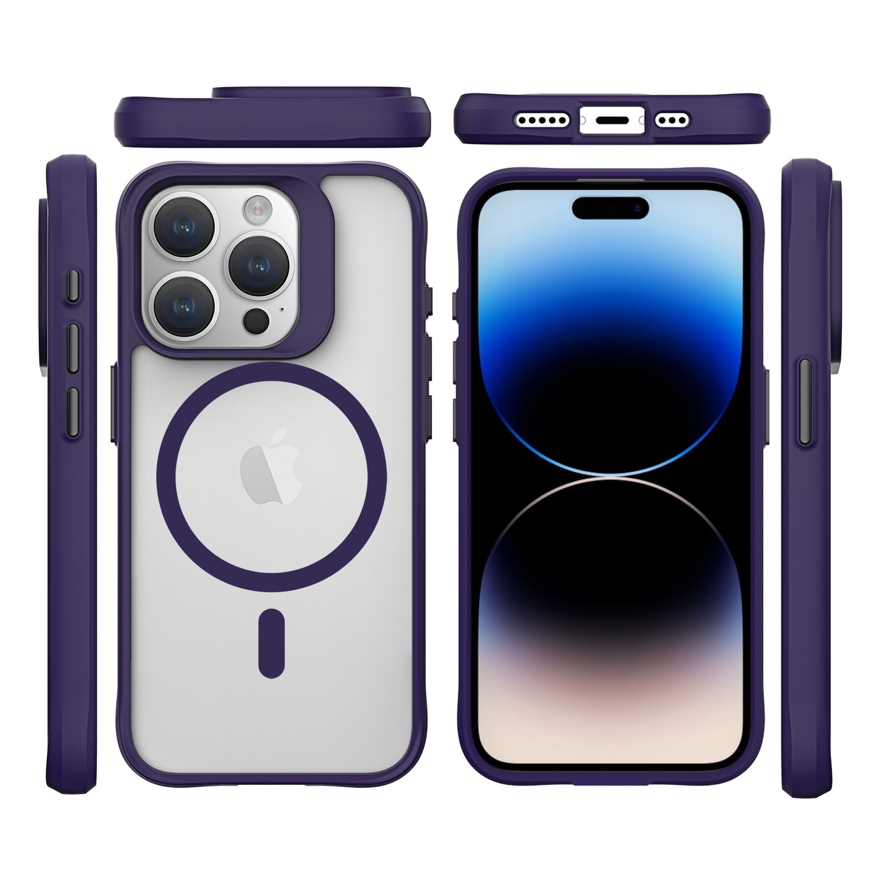 Zdjęcie do “Jinya XPRO Magsafe Protecting Case Purple - etui iPhone 15 Pro”.