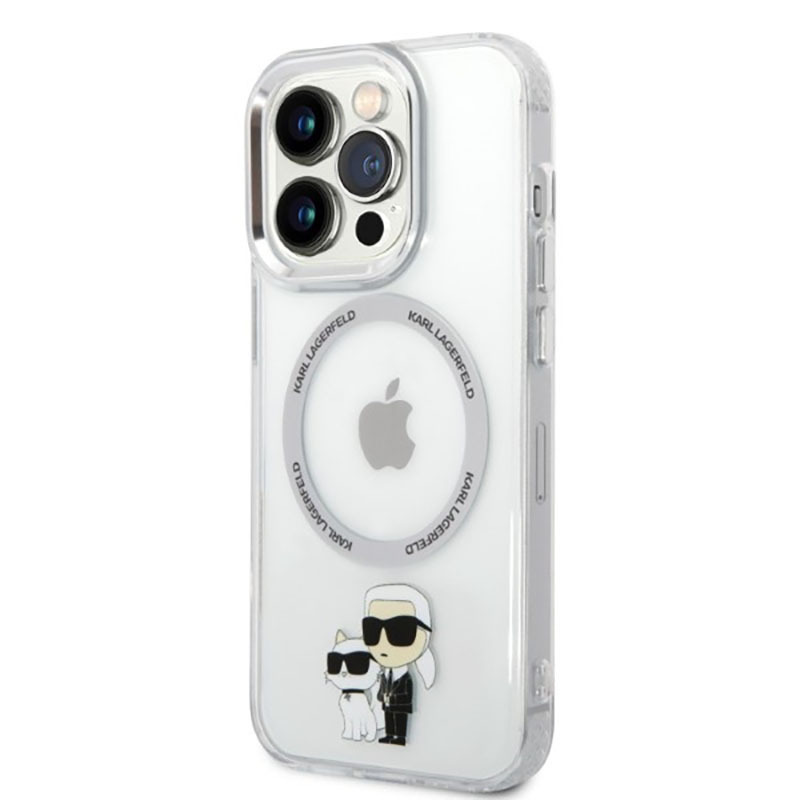 Karl Lagerfeld Karl & Choupette Transparent Aluminium Magsafe - etui iPhone 14 Pro Max