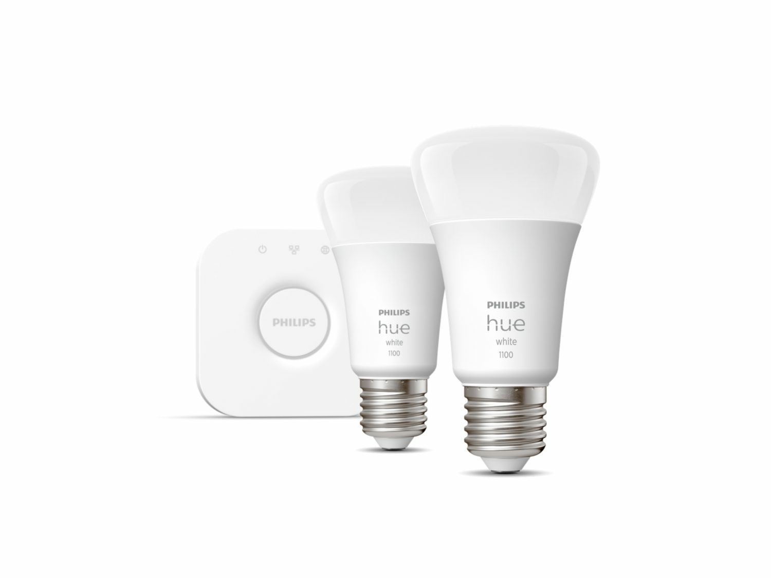 Zdjęcie do “Philips Hue W E27 2 set - żarówka dwupak + mostek”.