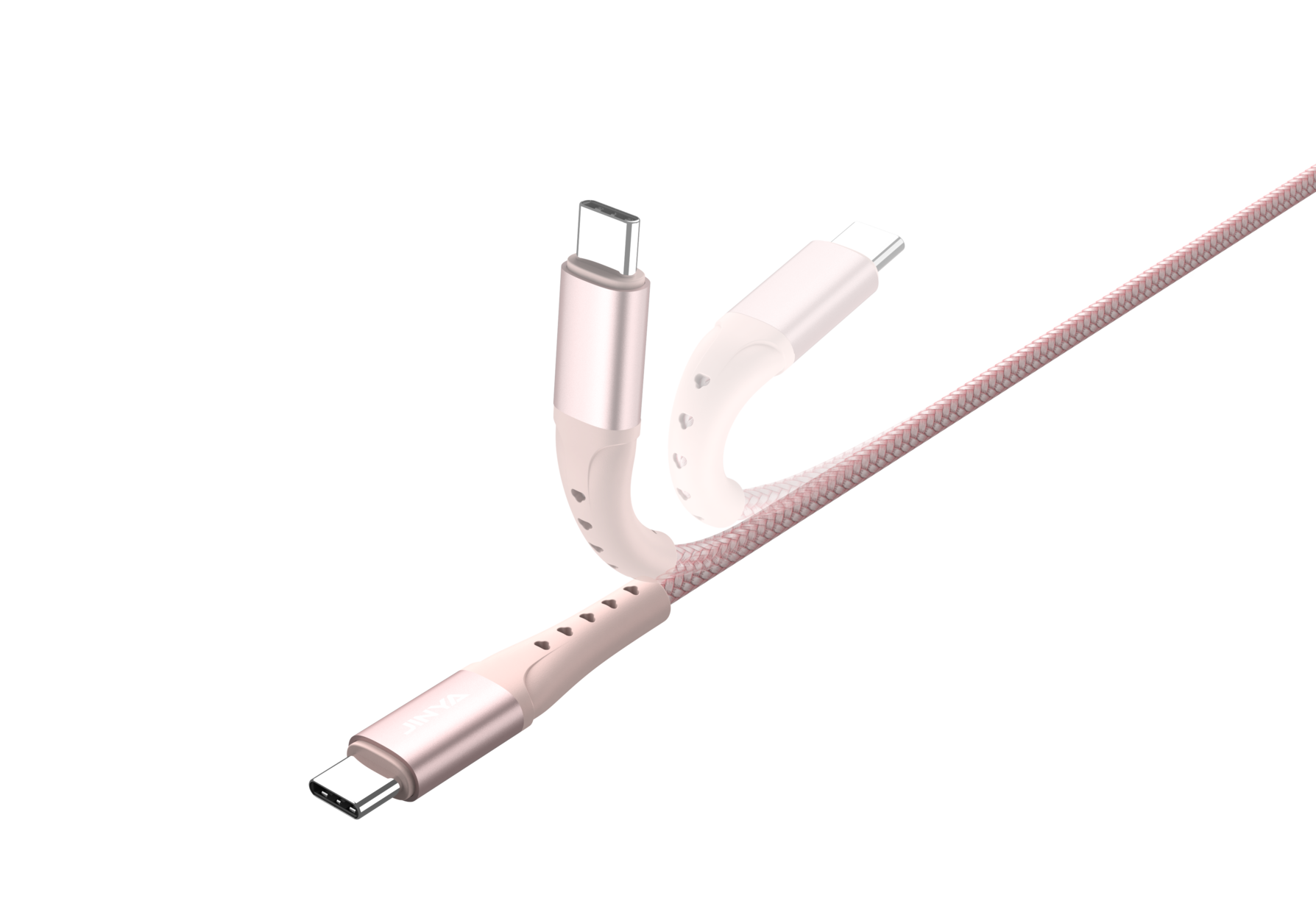 Zdjęcie do “Jinya TechLink USB-C To C Cable 1,8m Pink - kabel USB-C”.