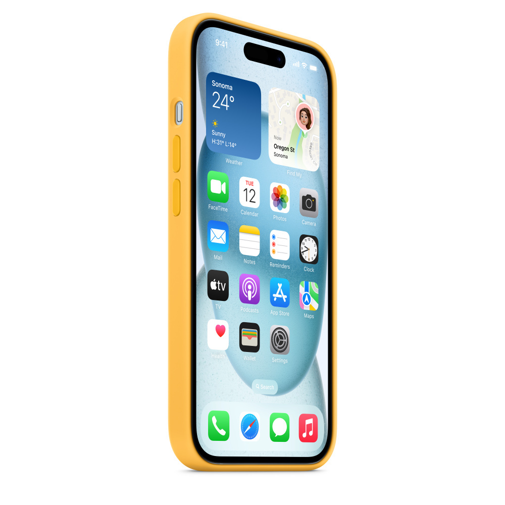 iPhone 15 Silicone Case with MagSafe - Sunshine