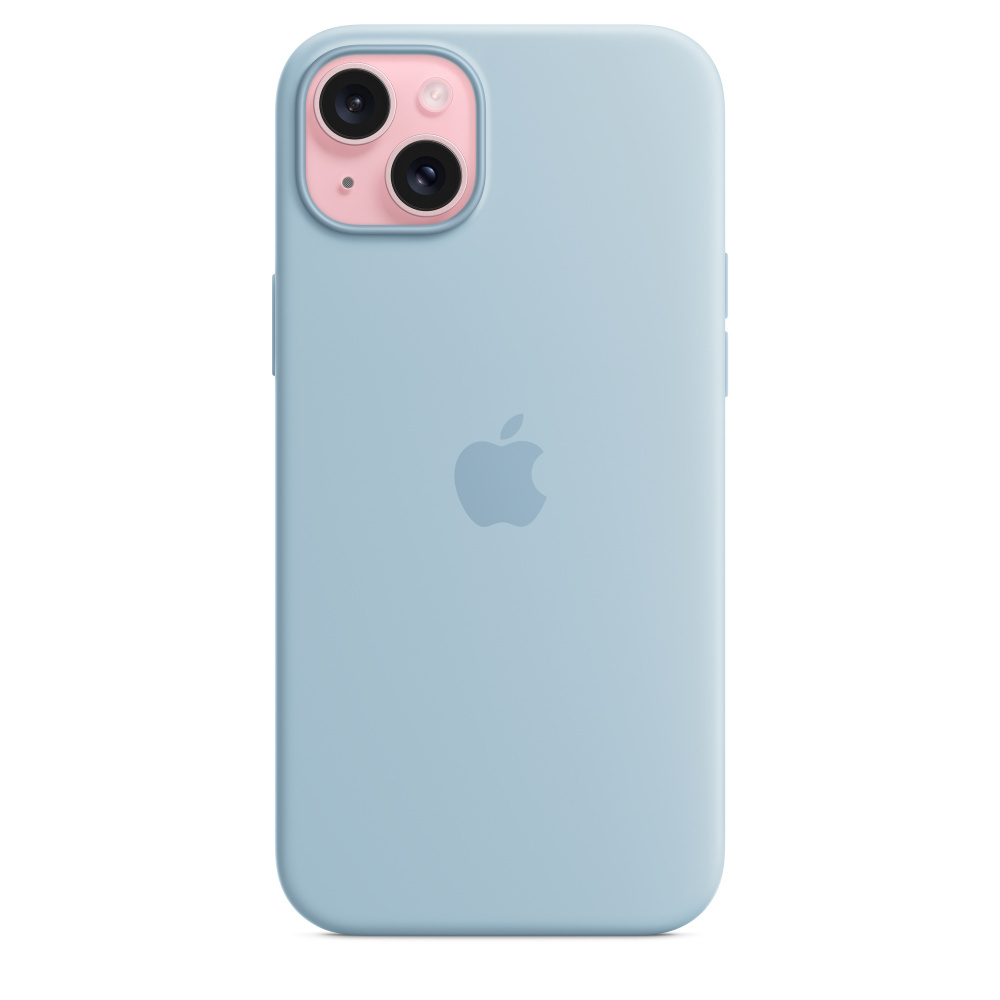 Zdjęcie do “iPhone 15 Plus Silicone Case with MagSafe - Light Blue”.