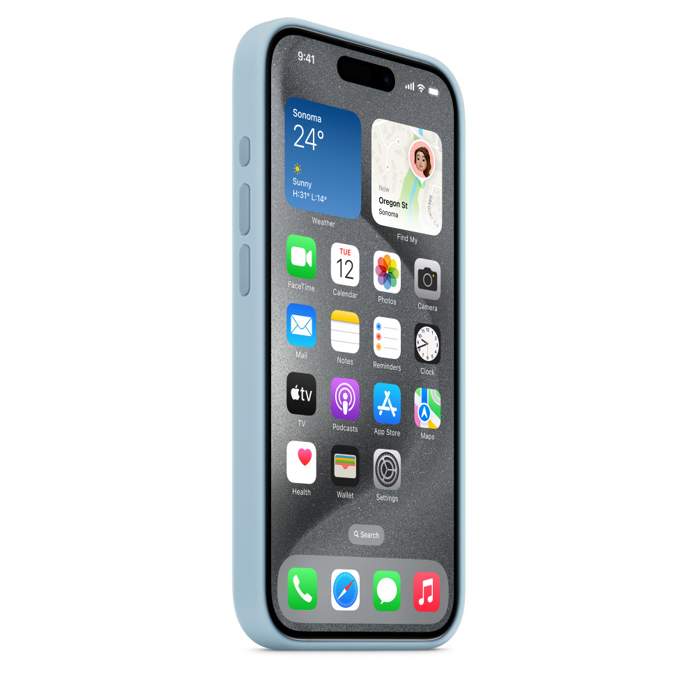 Apple iPhone 15 Pro Silicone Case with MagSafe - Light Blue
