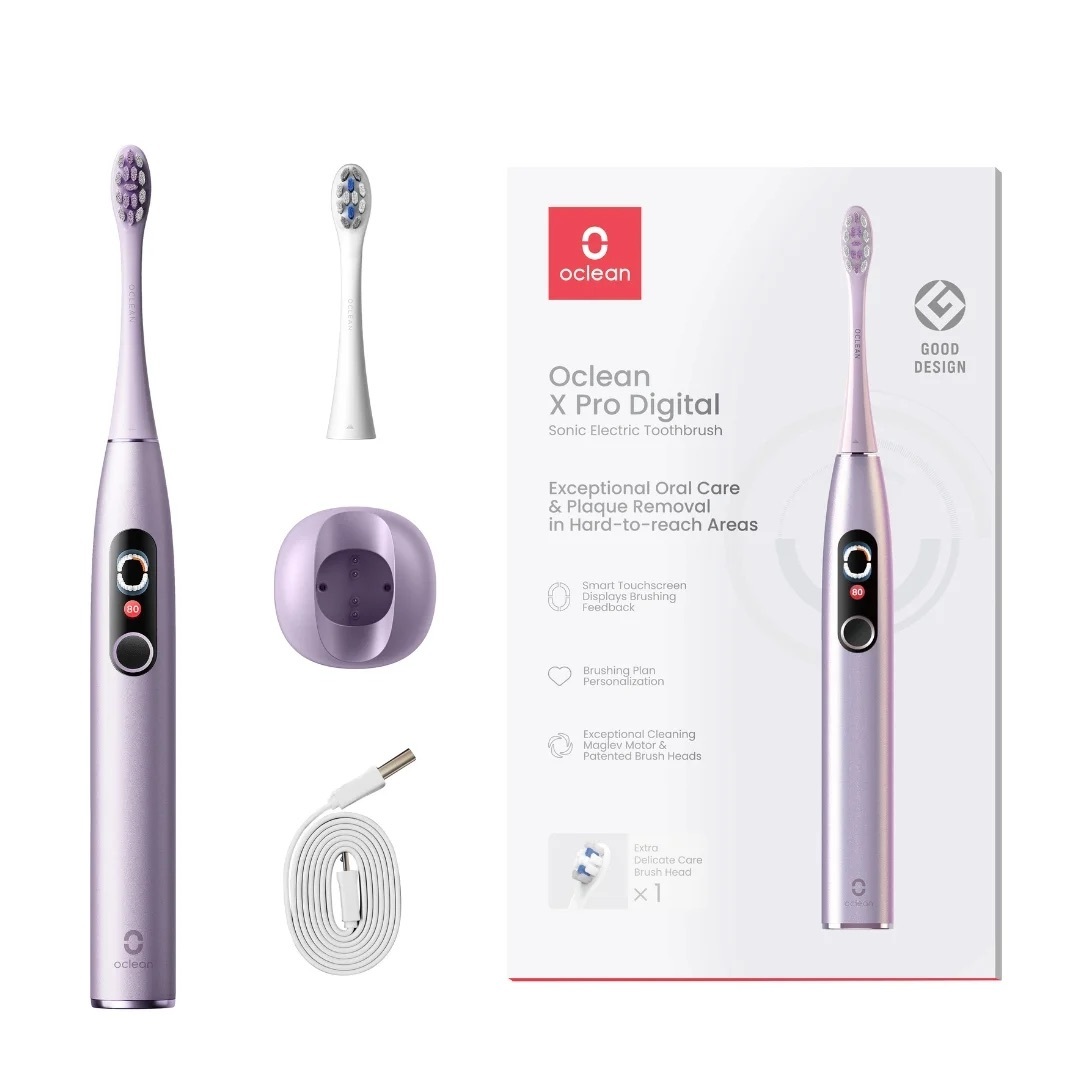 Oclean X Pro Digital Fioletowa - inteligentna szczoteczka