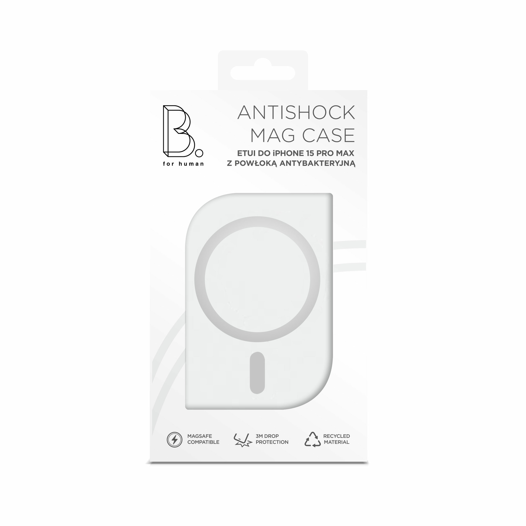 B.Safe Crystal Case Antibacterial Magsafe - etui iPhone 15 Pro Max