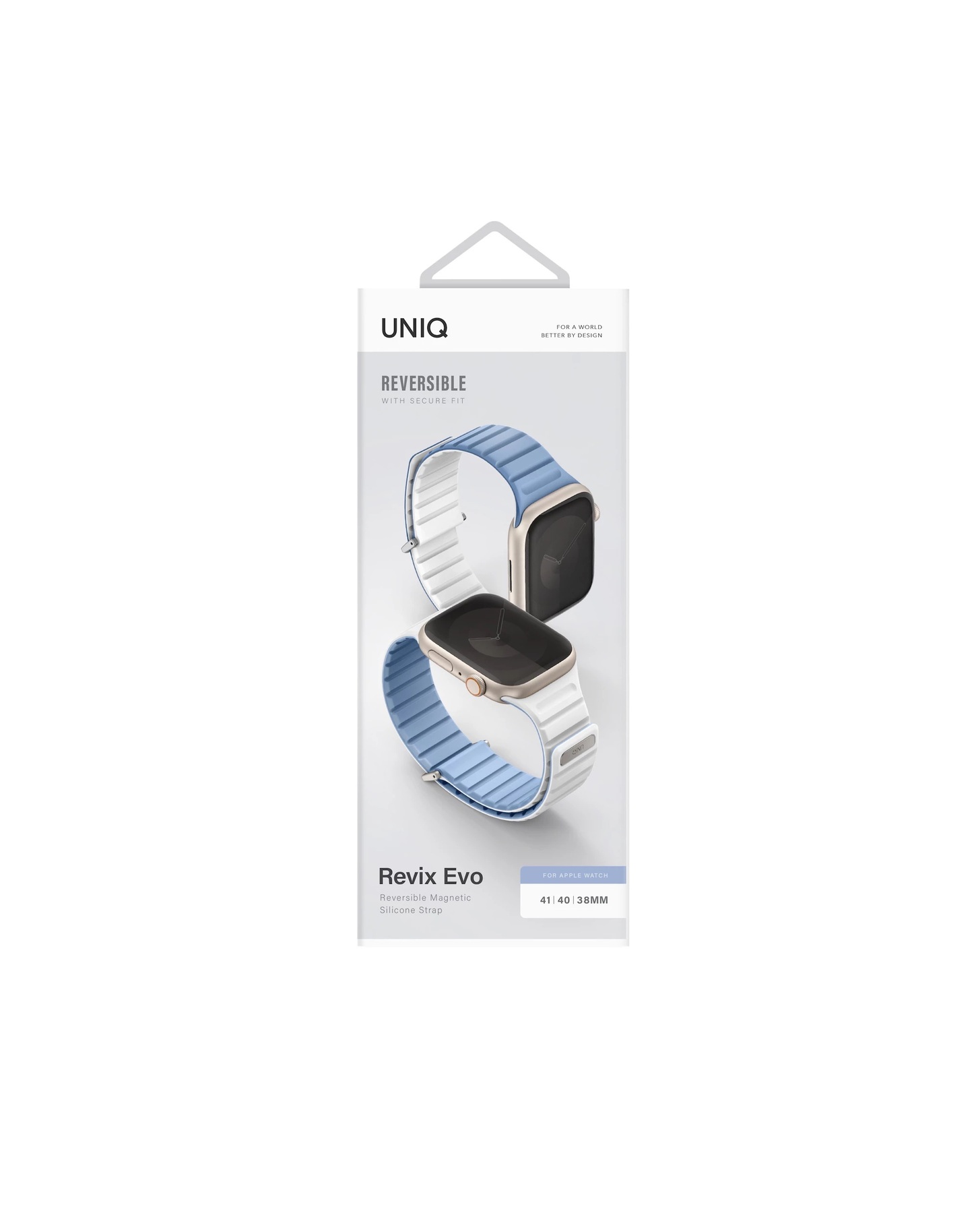 Zdjęcie do “UNIQ Revix Evo Reversible Magnetic niebiesko biały - pasek Apple Watch 38/40/41 mm”.