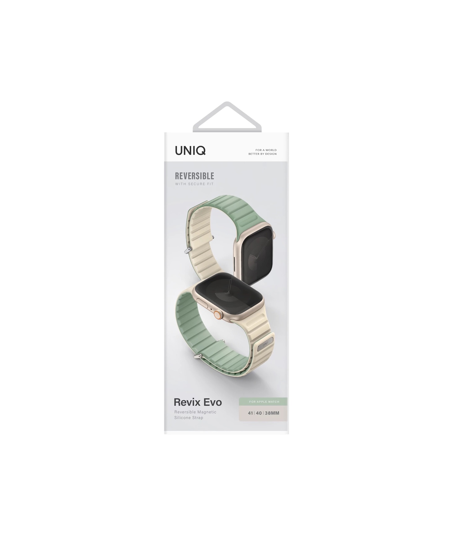 Zdjęcie do “UNIQ Revix Evo Reversible Magnetic miętowo beżowy - pasek Apple Watch 38/40/41 mm”.