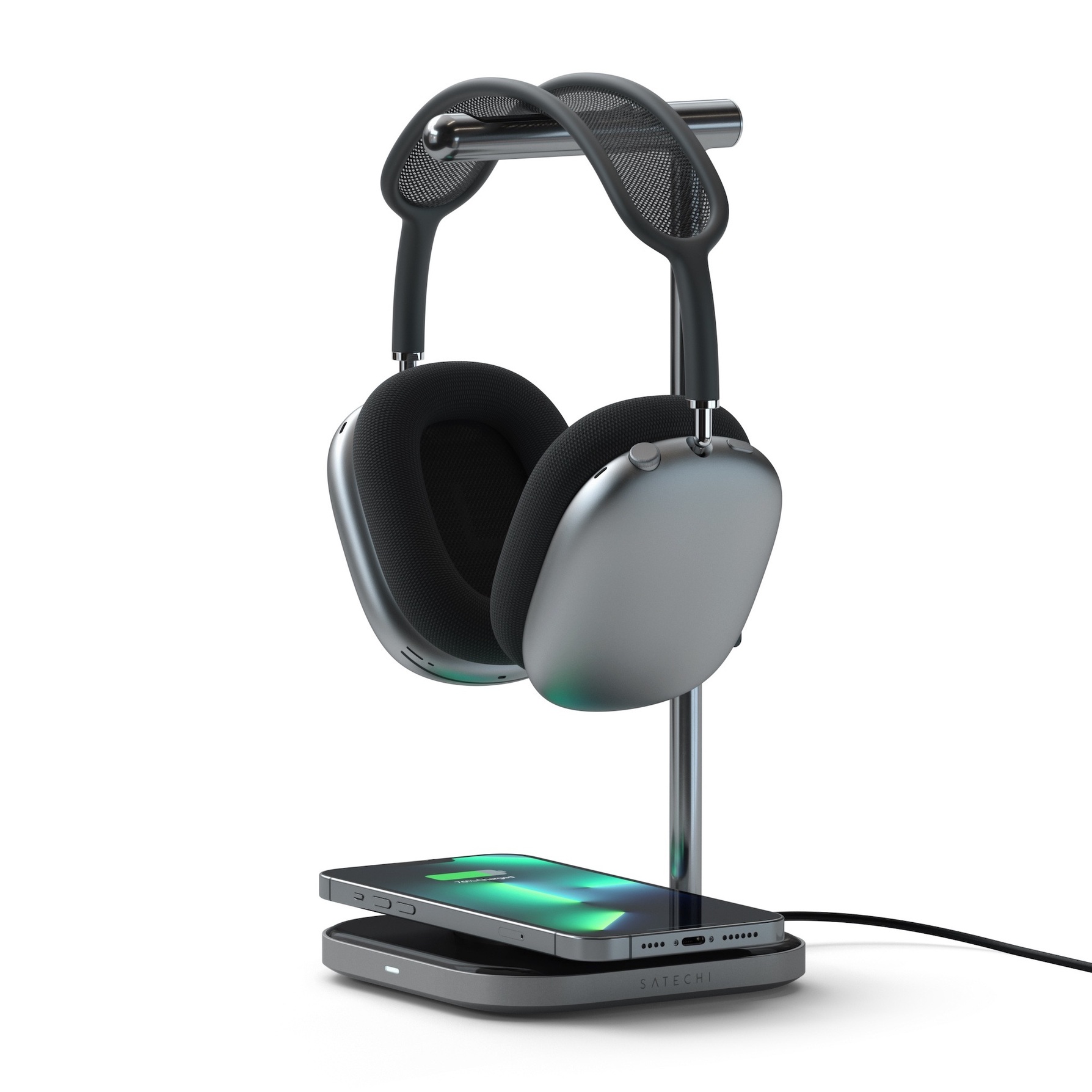 Satechi Headphone Stand 2in1 - ładowarka indukcyjna z uchwytem na słuchawki