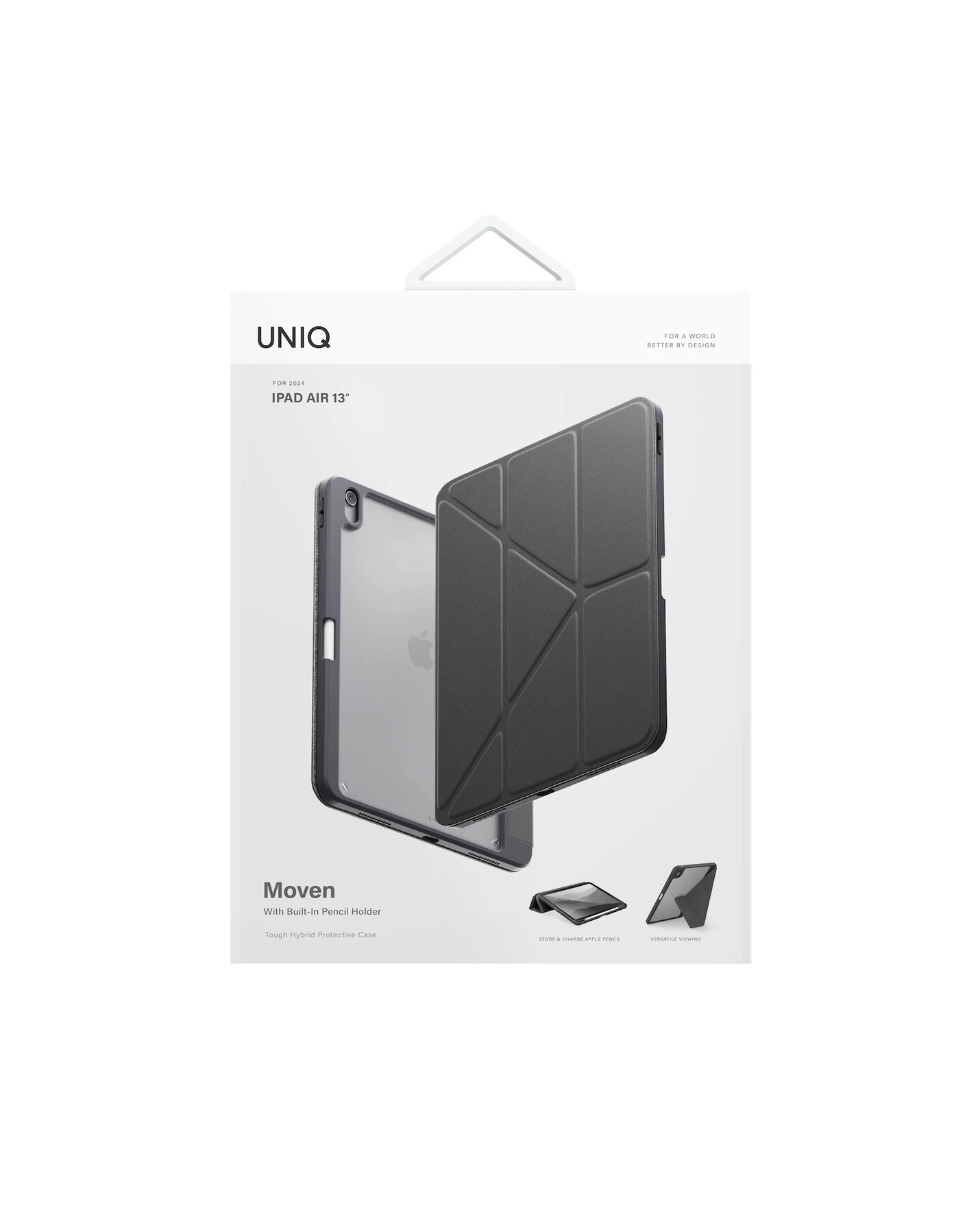 UNIQ Moven Szary - etui iPad Air 13" (2024) / iPad Air 13" (2025)