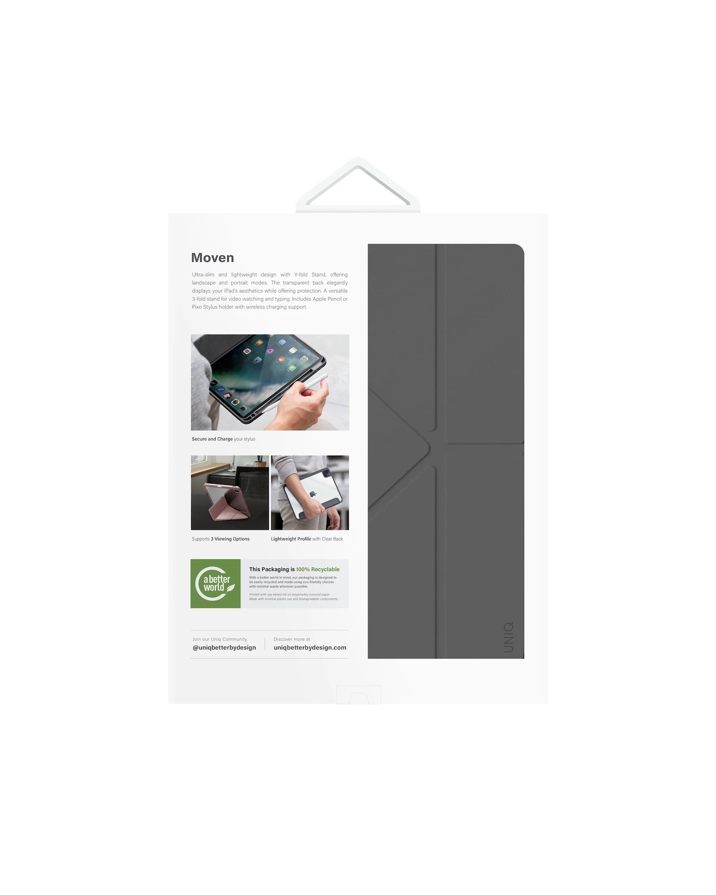 UNIQ Moven Szary - etui iPad Air 13" (2024) / iPad Air 13" (2025)