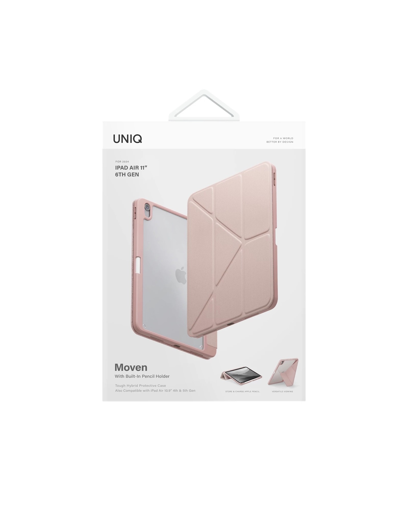 UNIQ Moven Różowy - etui iPad Air 11" (2024) / iPad Air 11" (2025)