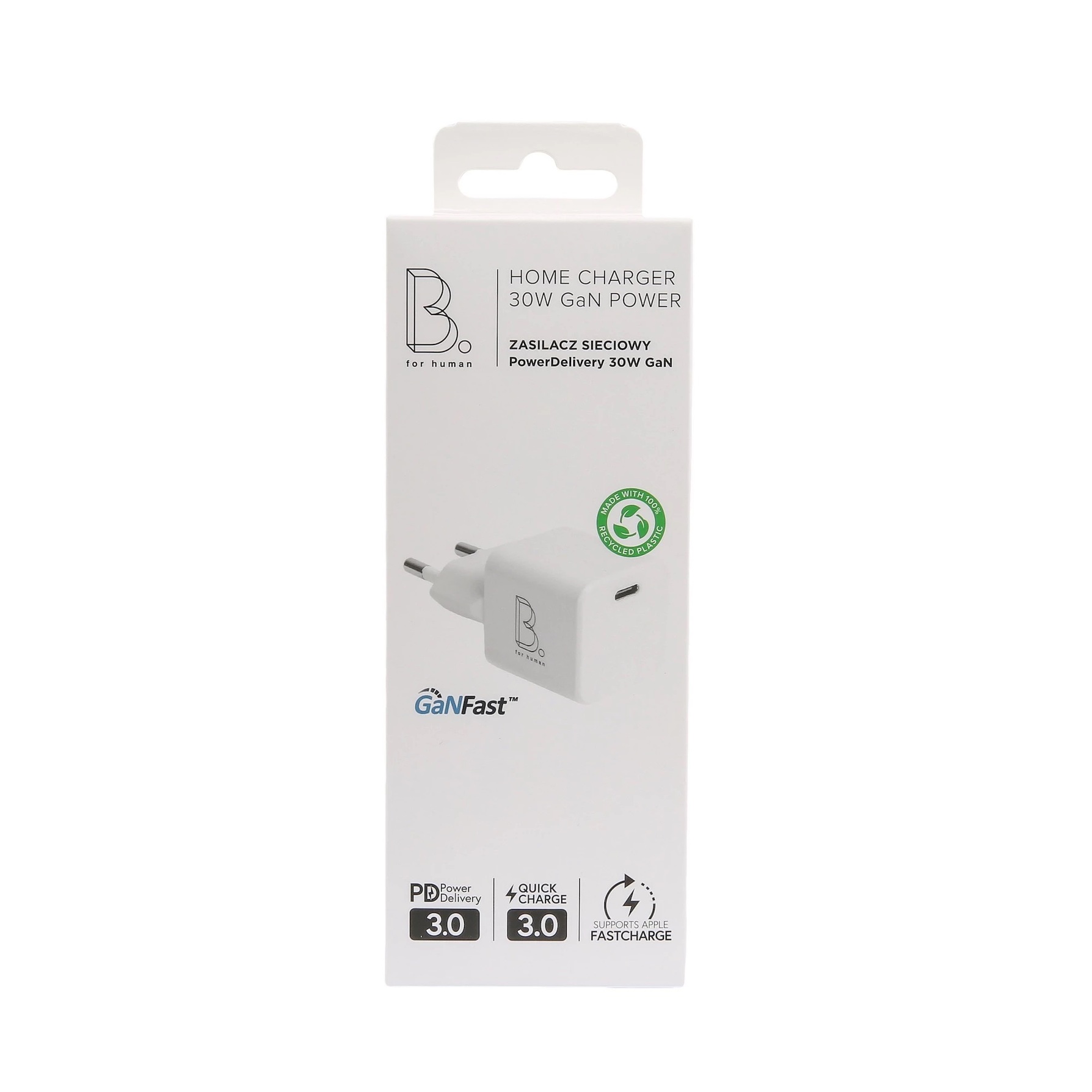 Zdjęcie do “B.On Home Charger 30W 1x USB-C Biały - ładowarka sieciowa”.