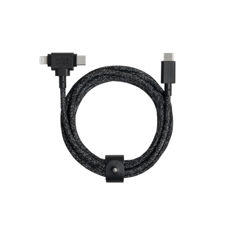 Native Union Belt Cable Duo USB-C to USB-C i Lightning 1,5m Czarny - kabel USB-C
