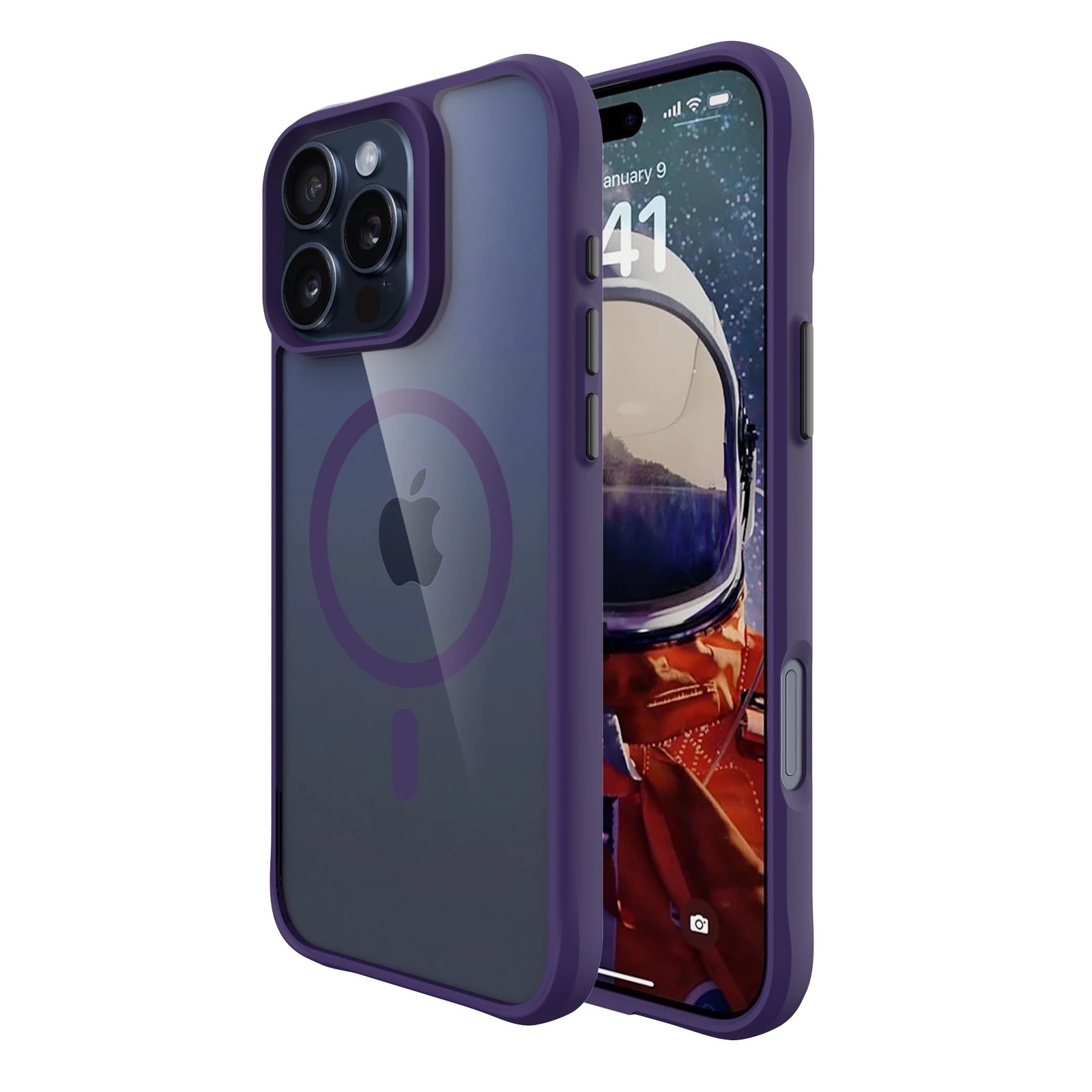 Zdjęcie do “Jinya XPRO Magsafe Protecting Case fioletowy - etui iPhone 16 Pro Max”.
