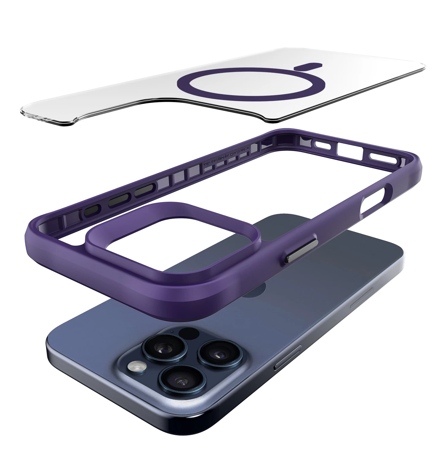 Zdjęcie do “Jinya XPRO Magsafe Protecting Case fioletowy - etui iPhone 16 Pro Max”.