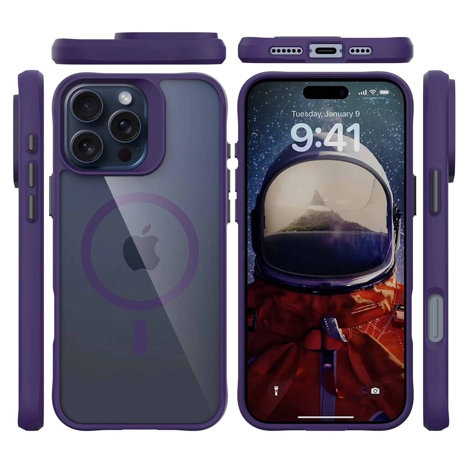 Zdjęcie do “Jinya XPRO Magsafe Protecting Case fioletowy - etui iPhone 16 Pro Max”.