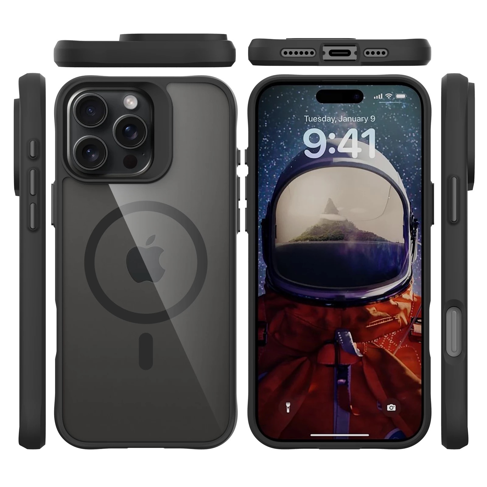 Zdjęcie do “Jinya XPRO Magsafe Protecting Case czarny - etui iPhone 16 Pro Max”.