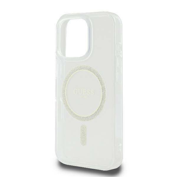 Zdjęcie do “Guess IML Glitter Circle MS przeźroczysty - etui iPhone 16 Pro”.