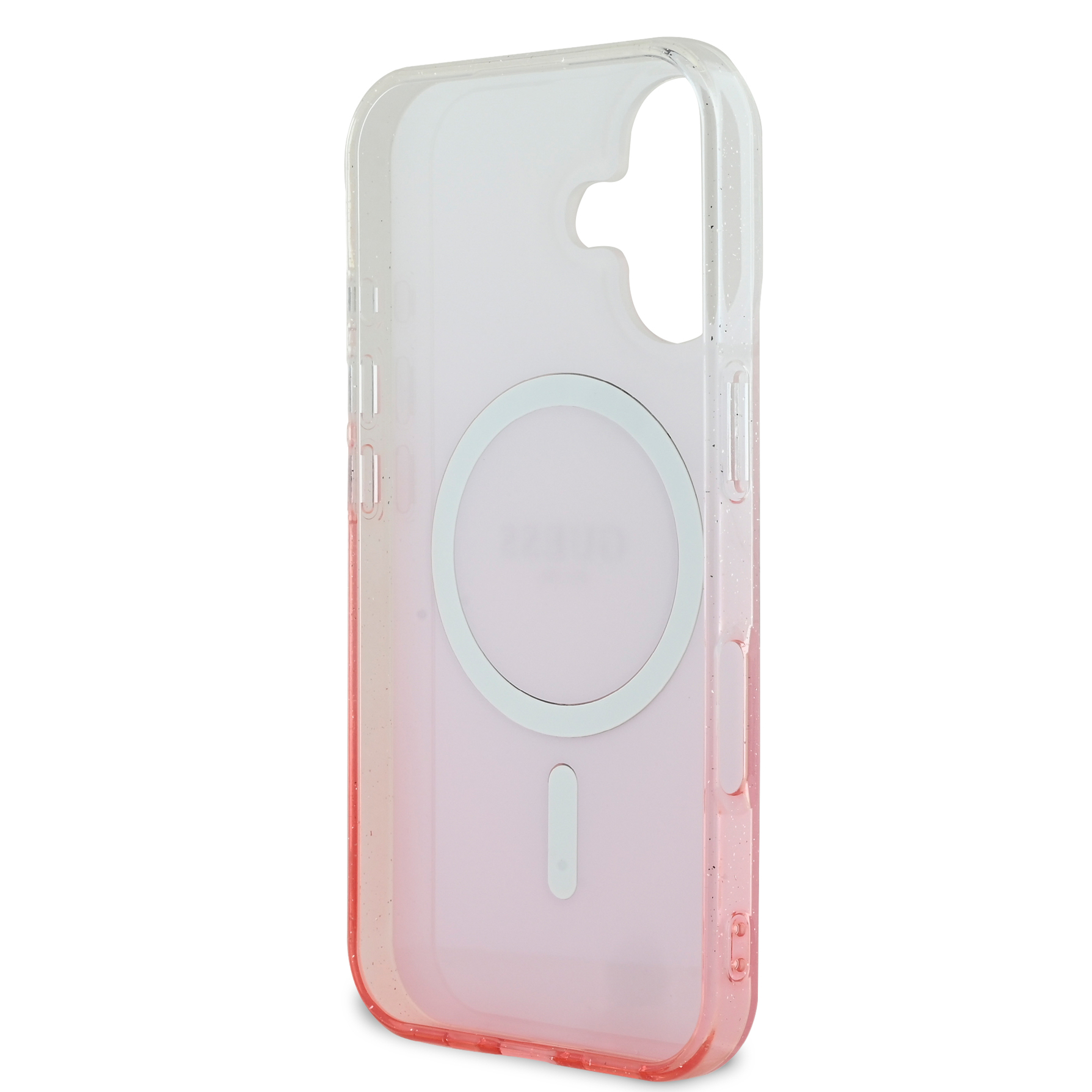 Guess IML Glitter Gradient MagSafe różowy - etui iPhone 16