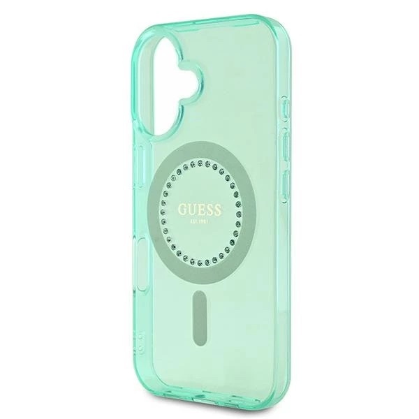 Zdjęcie do “Guess IML Rhinestones MS zielony - euti iPhone 16”.