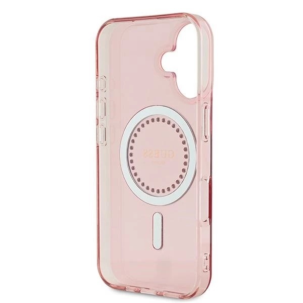 Zdjęcie do “Guess IML Rhinestones MagSafe Różowy - etui iPhone 16 Plus”.