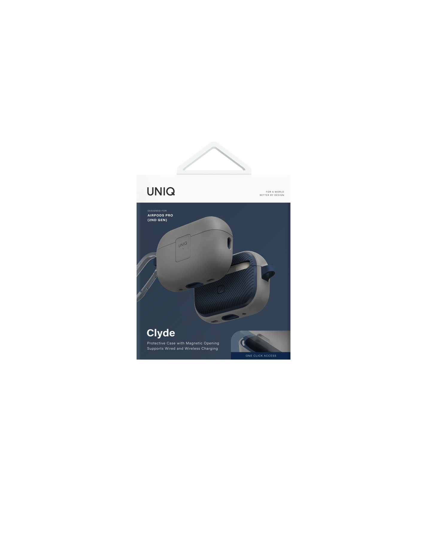 UNIQ Clyde Look Case szaro-niebieski - etui AirPods Pro Gen2