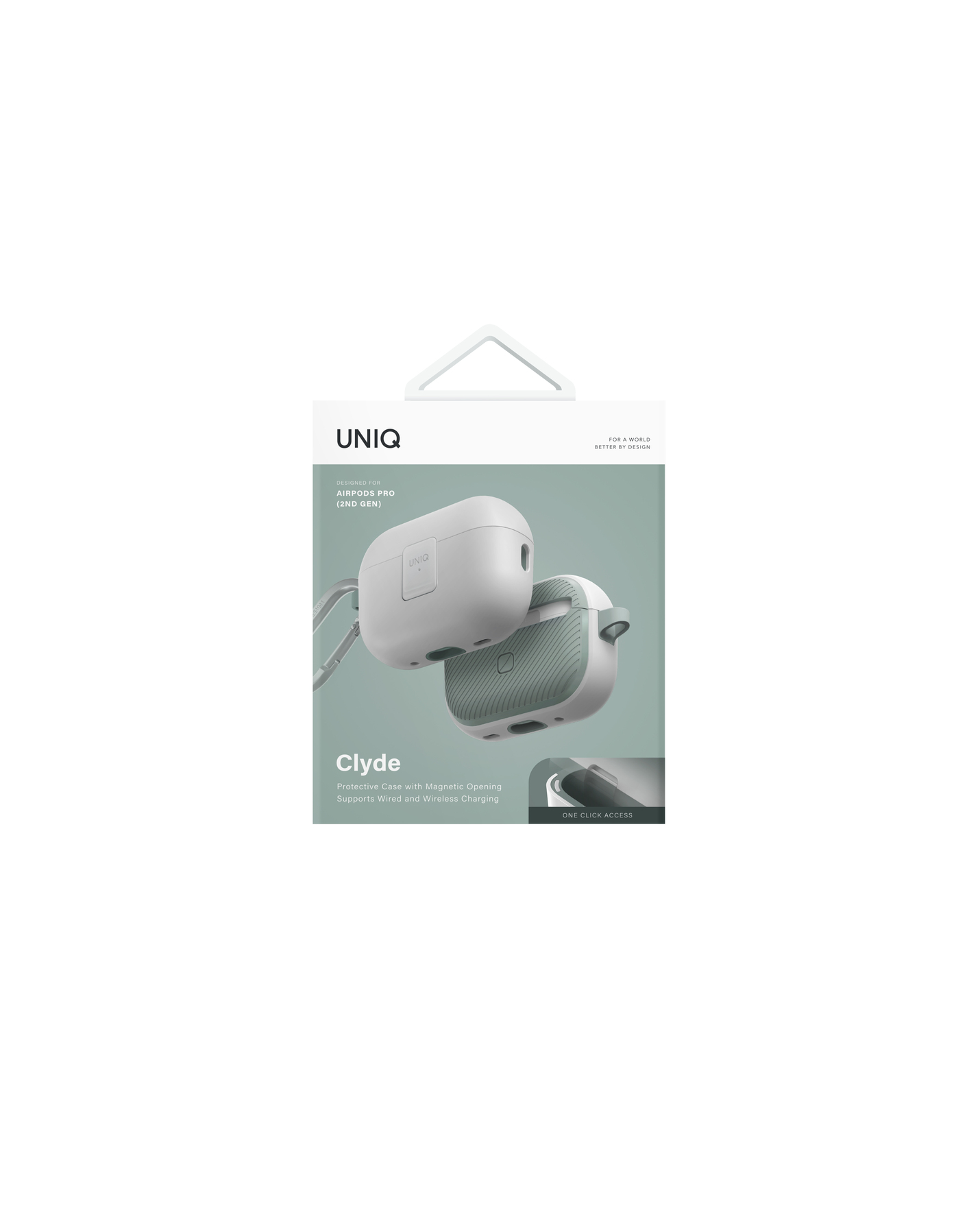 UNIQ Clyde Look Case biało-miętowy - etui AirPods Pro Gen2