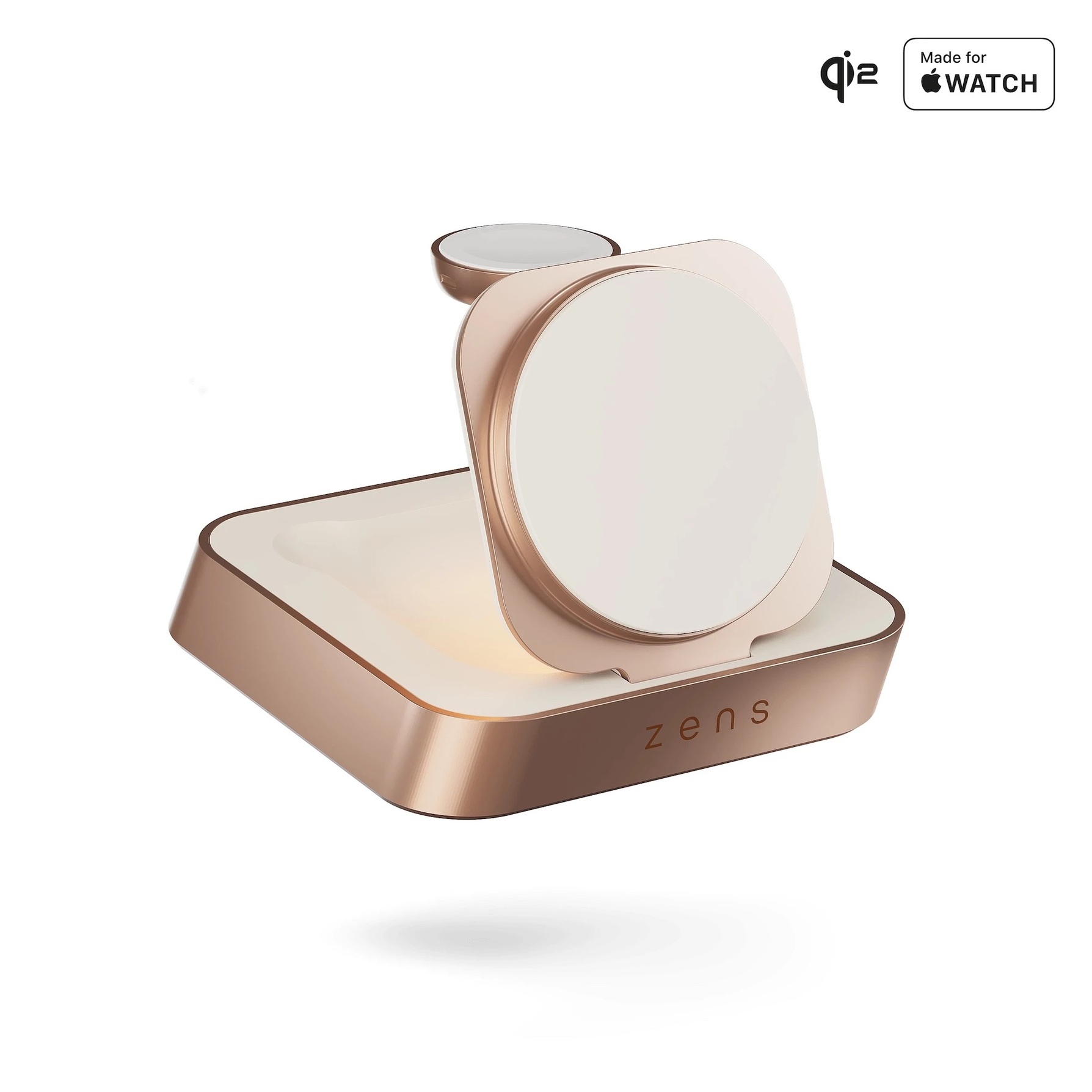 Zdjęcie do “ZENS Nightstand Charger Pro 2 2in1 Miedziany - ładowarka bezprzewodowa”.