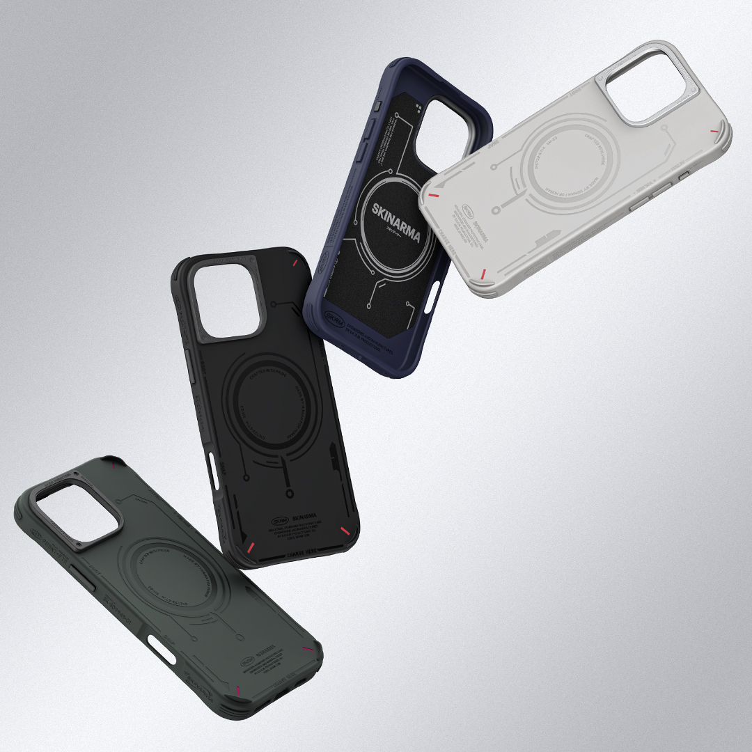 Zdjęcie do “Skinarma Mecha MagSafe jasno szary - etui iPhone 16 Pro Max”.