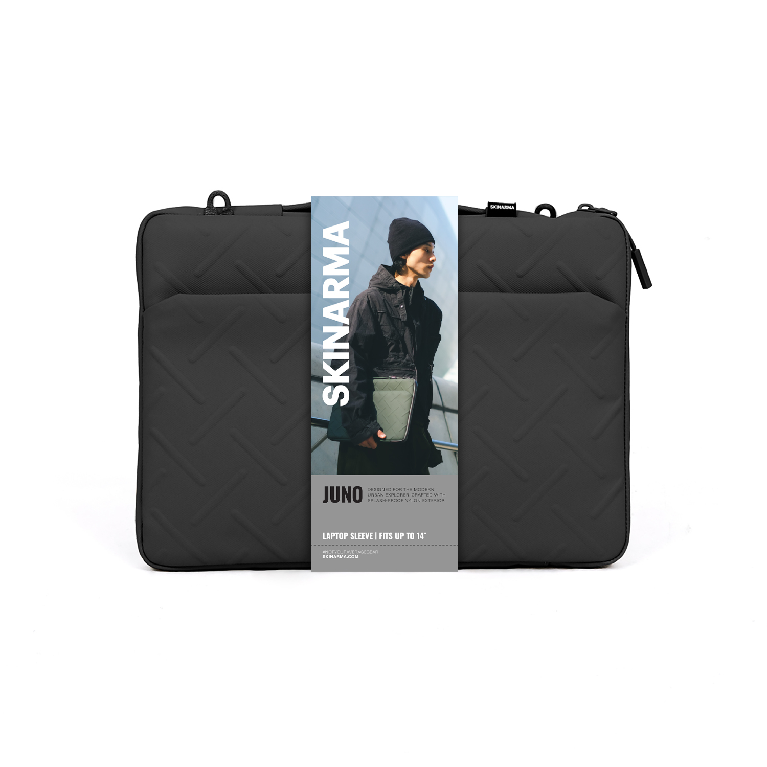 Zdjęcie do “Skinarma Juno czarny - torba Macbook 14"”.