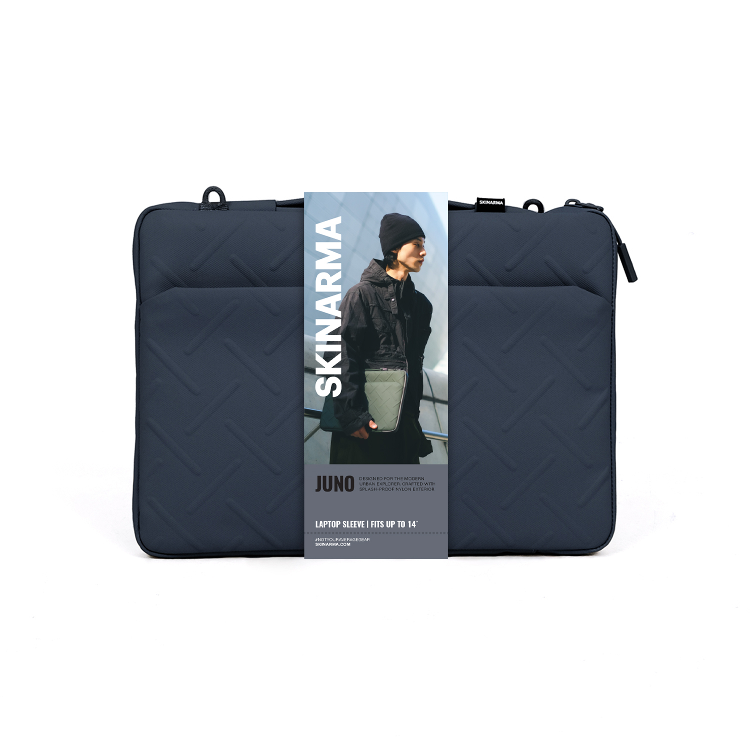 Zdjęcie do “Skinarma Juno granatowy - torba Macbook 14"”.