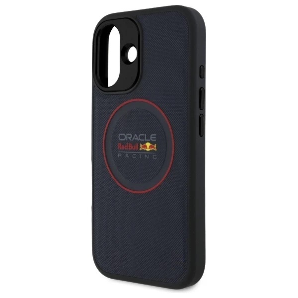 Zdjęcie do “Red Bull Leather Red Ring MagSafe granatowy - etui iPhone 16”.