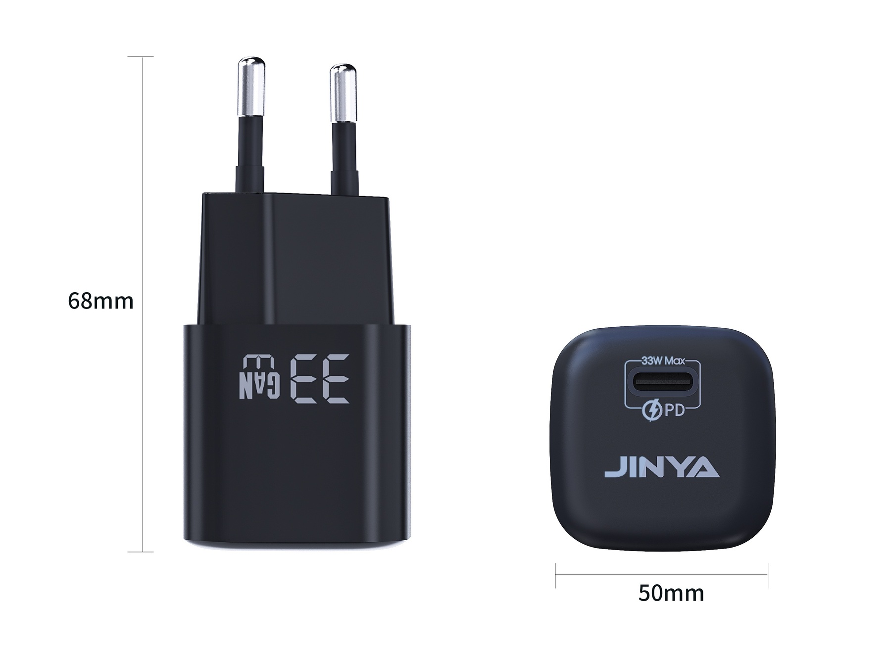 Jinya PD 33W GaN USB-C (Black) Europe Standard - ładowarka sieciowa