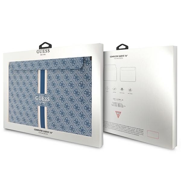 Zdjęcie do “Guess laptop Sleeve 4G Printed Stripes niebieski - pokrowiec Macbook 16"”.
