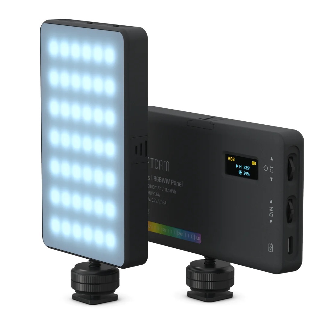 Zdjęcie do “ShiftCam ProLED RGB Panel - mobilna lampa do zdjęć z wbudowanym powerbankiem 3100mAh”.