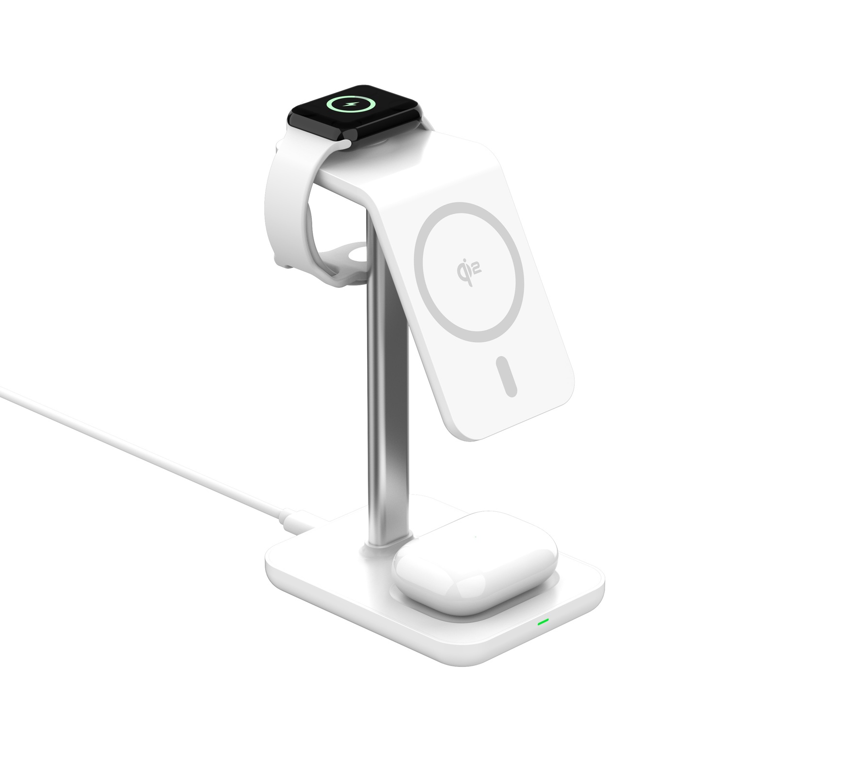 Zdjęcie do “B.On Magnetic Wireless Charger 3in1 MagSafe QI2 - ładowarka bezprzewodowa”.