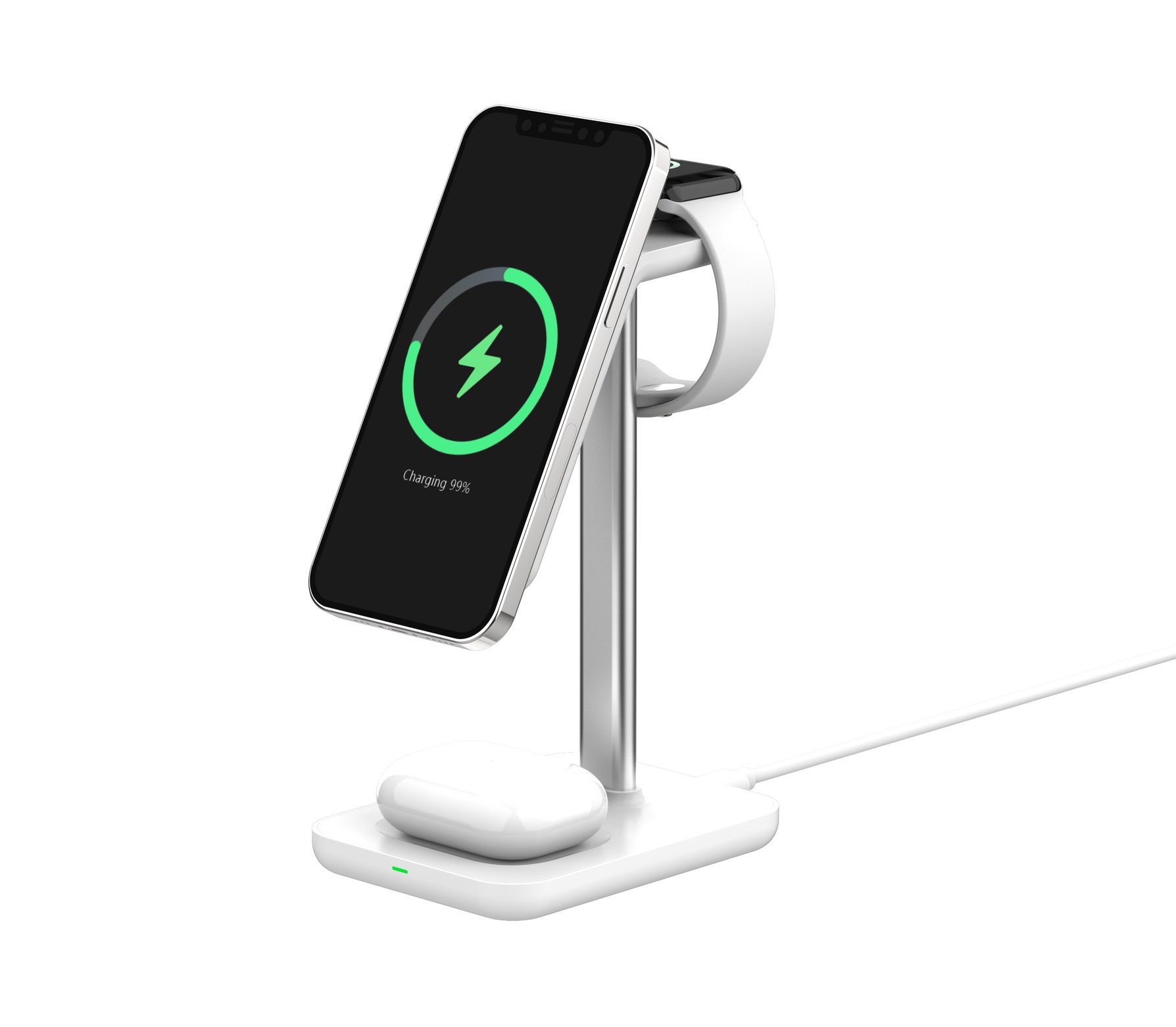 Zdjęcie do “B.On Magnetic Wireless Charger 3in1 MagSafe QI2 - ładowarka bezprzewodowa”.