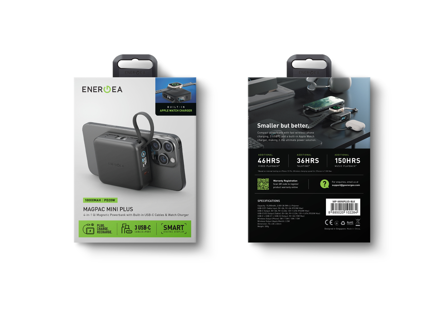 Zdjęcie do “Energea MagPac Mini Plus 10 000mAh Magsafe Czarny - powerbank”.