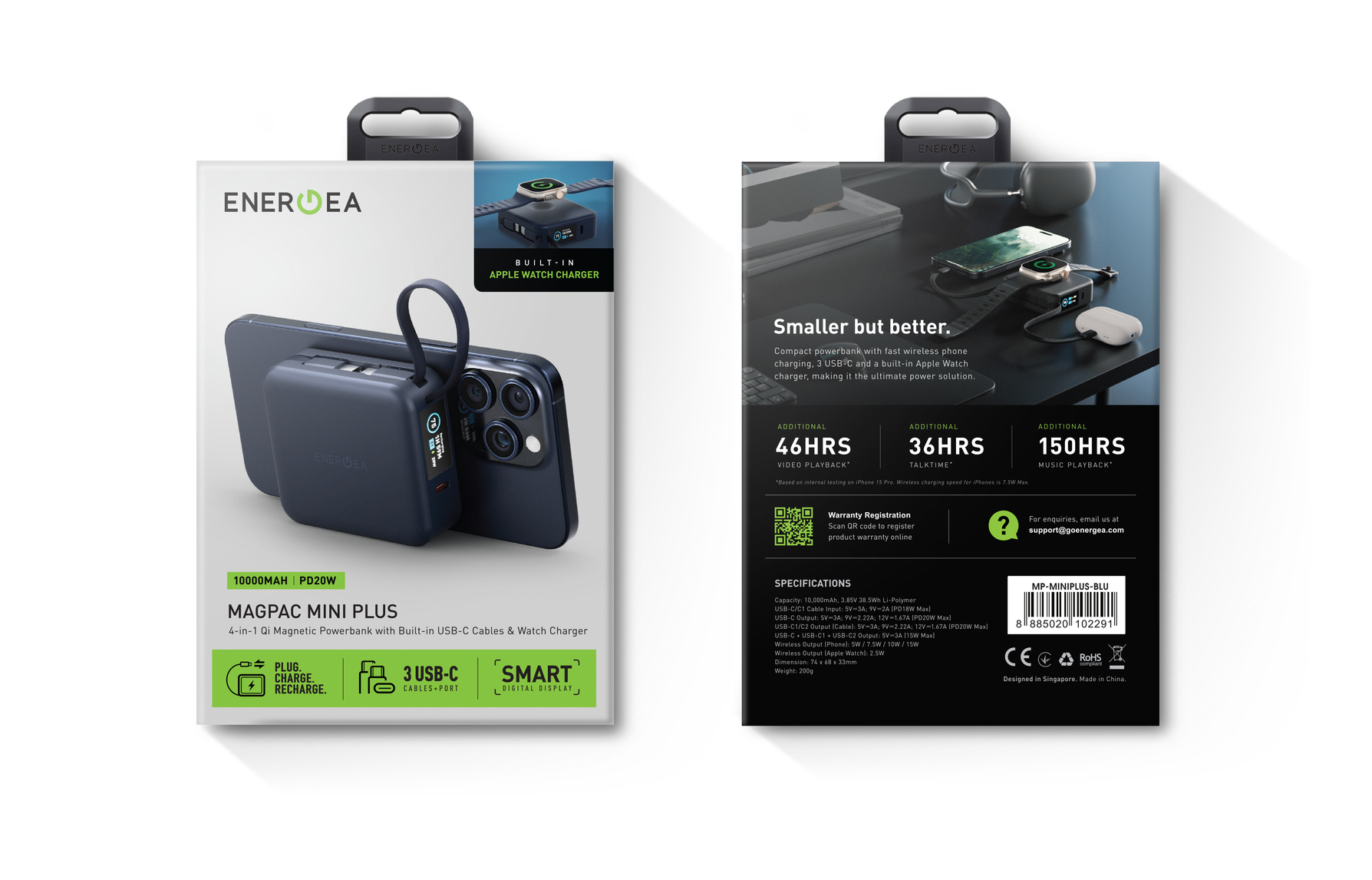 Zdjęcie do “Energea MagPac Mini Plus 10 000mAh Magsafe Niebieski - powerbank”.