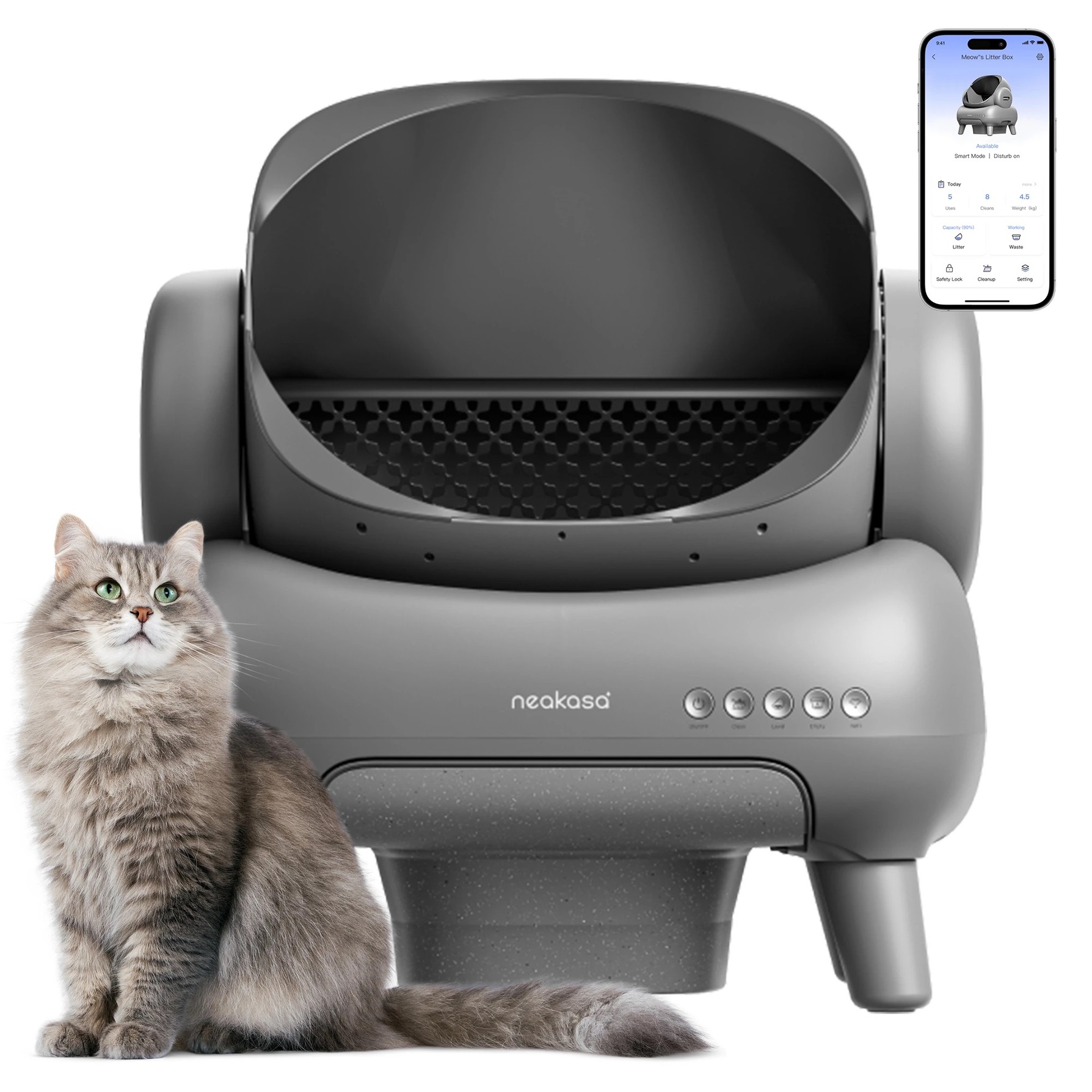 Zdjęcie do “Neakasa M1 - automatyczna smart kuweta dla kotów”.